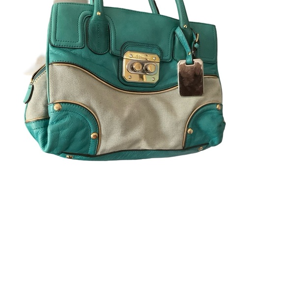 B Makowski satchel leather and canvas 3 huge compartments. EUC - Picture 2 of 11